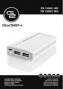 Használati útmutató GoGEN PB 130001 WG Hordozható töltő