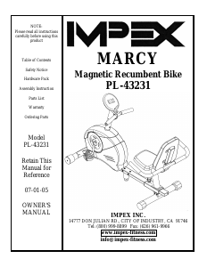 Manual Impex PL-43231 Exercise Bike