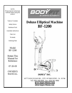 Manual Body Fit BF-1200 Cross Trainer