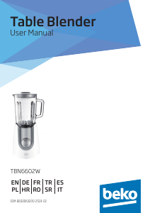 Kullanım kılavuzu BEKO TBN6602W Blender