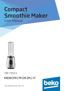 Mode d’emploi BEKO TBP7354X Blender