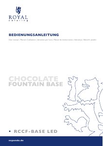 Manual de uso Royal Catering RCCF-Base LED Fuente de chocolate