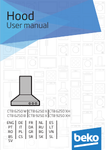 Návod BEKO CTB 6250 B Digestor