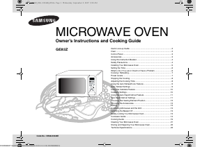 Manual Samsung GE83Z-Y Microwave