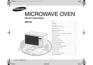 Manual Samsung MW73E-S Microwave