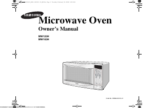 Manual Samsung MW103H-S Microwave