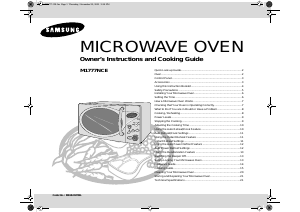Manual Samsung M1777NCE Microwave