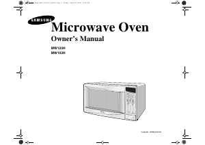 Manual Samsung MW123H Microwave
