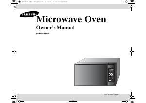 Manual Samsung MW6194ST Microwave