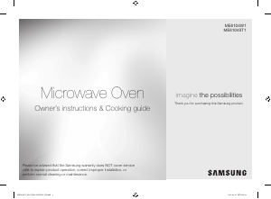 Manual Samsung ME6104ST1 Microwave