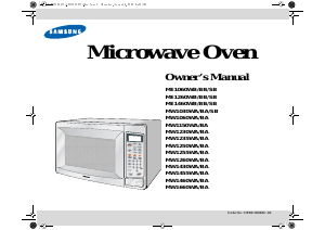 Manual Samsung MW1150WA Microwave