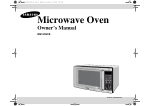 Manual Samsung MS123SCE-1 Microwave