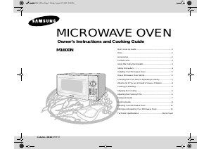 Manual Samsung M1600N Microwave