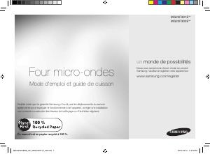 Mode d’emploi Samsung MG23F301EFS Micro-onde