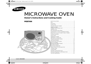 Manual Samsung M187AN-BL Microwave