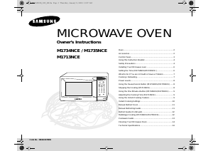 Manual Samsung M1734NCE Microwave