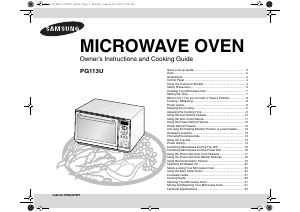 Manual Samsung PG113U Microwave