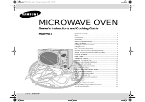 Manual Samsung M1877NCE Microwave