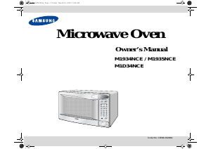 Manual Samsung M1934NCE Microwave