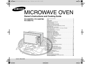 Manual Samsung FC139STFC Microwave