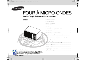 Mode d’emploi Samsung GE86N-S Micro-onde