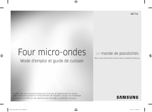 Mode d’emploi Samsung ME71A-B Micro-onde