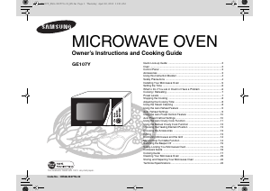Manual Samsung GE107Y-S Microwave