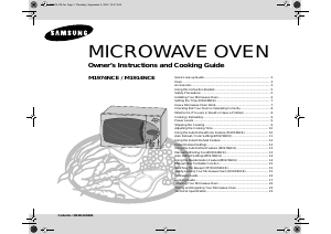 Manual Samsung M1974NCE Microwave