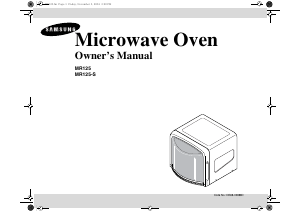 Manual Samsung MR125 Microwave