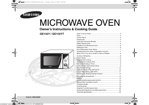 Manual Samsung GE102Y-S Microwave
