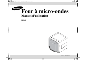 Mode d’emploi Samsung MR125-S Micro-onde