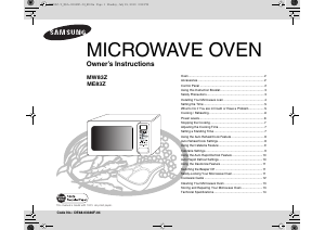 Manual Samsung ME83Z Microwave
