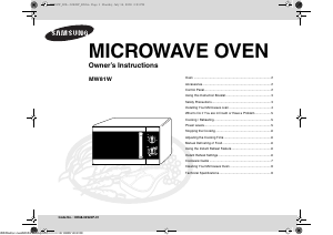 Handleiding Samsung MW81W/BOL Magnetron