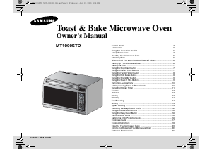 Manual Samsung MT1099STD Microwave