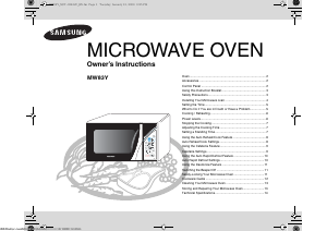 Manual Samsung MW83Y Microwave