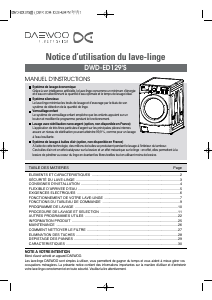 Mode d’emploi Daewoo DWD-ED1212 Lave-linge