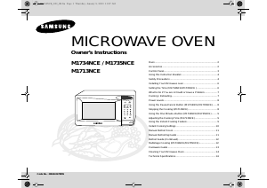 Manual Samsung M1735NCE Microwave