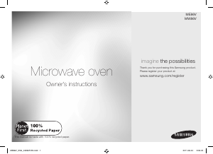 Mode d’emploi Samsung ME86V-SS/FAL Micro-onde