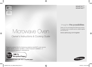 Manual Samsung MG28F301TAK Microwave