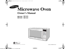 Manual Samsung ME103H Microwave