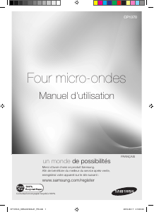 Mode d’emploi Samsung CP1370E-WX Micro-onde