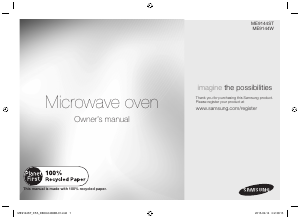 Manual Samsung ME9144ST Microwave