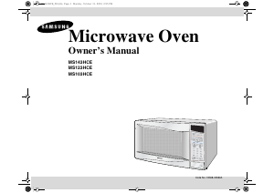 Manual Samsung MS123HCE Microwave