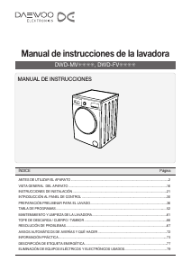 Manual de uso Daewoo DWD-FV2021 Lavadora