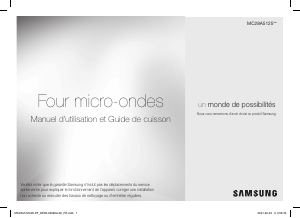 Mode d’emploi Samsung MC28A5125AK/EF Micro-onde