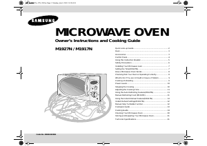 Manual Samsung M1917N Microwave