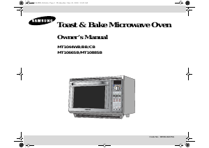 Manual Samsung MT1044 Microwave