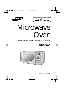 Manual Samsung DE7711N Microwave