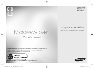 Manual Samsung ME6194ST Microwave