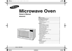 Manual Samsung MS83HCE Microwave